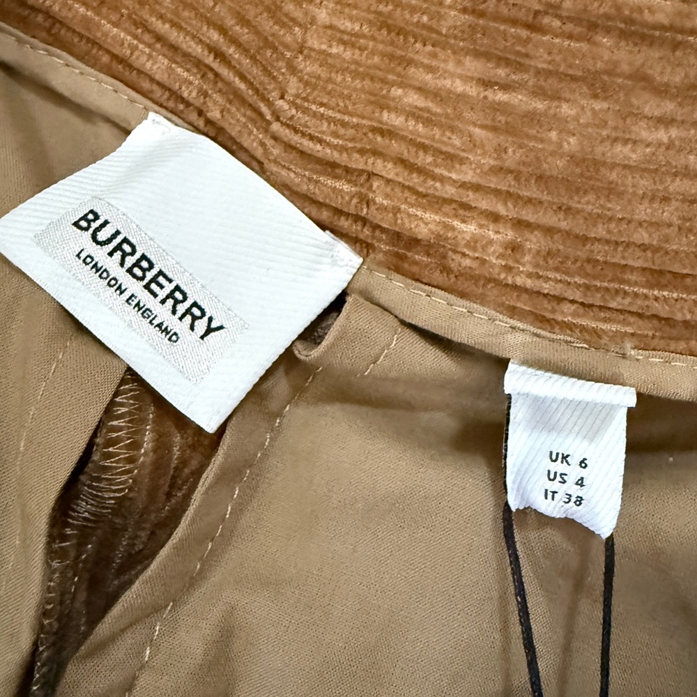 NWT Burberry 2022 Wide Leg Corduroy Trousers - Picture 8 of 12